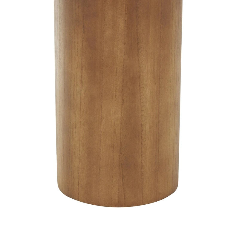 Table d'appoint en bois avec plateau carré arrondi - Noir ou marron -