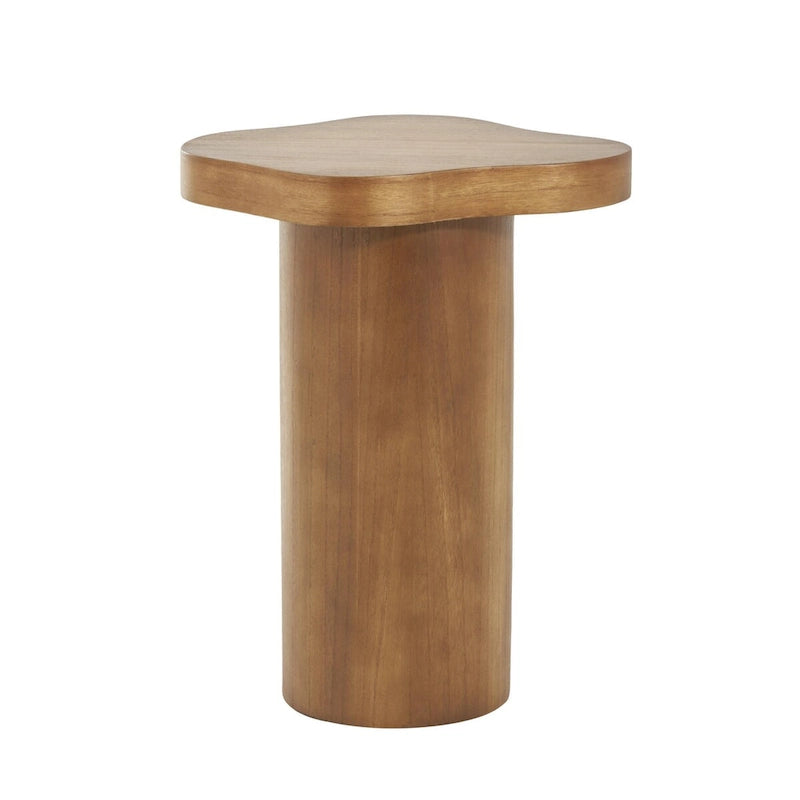 Table d'appoint en bois avec plateau carré arrondi - Noir ou marron -
