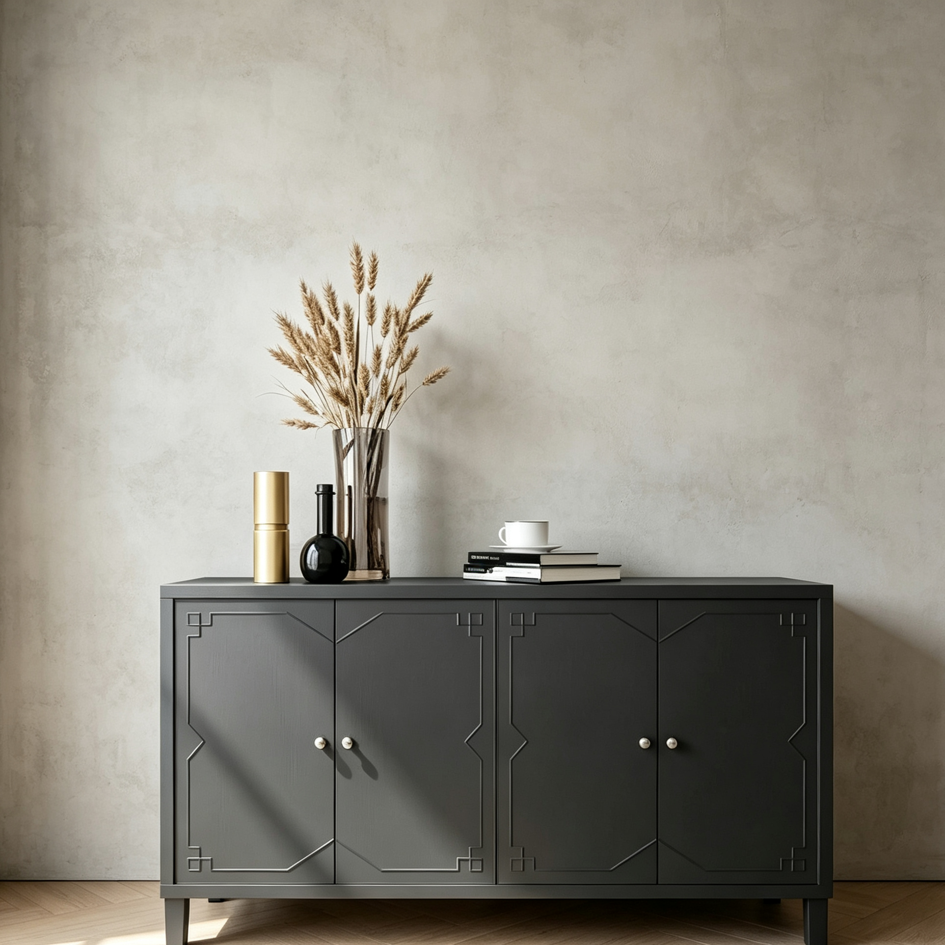 Meuble d'appoint 4 portes Meuble en bois Buffet de rangement