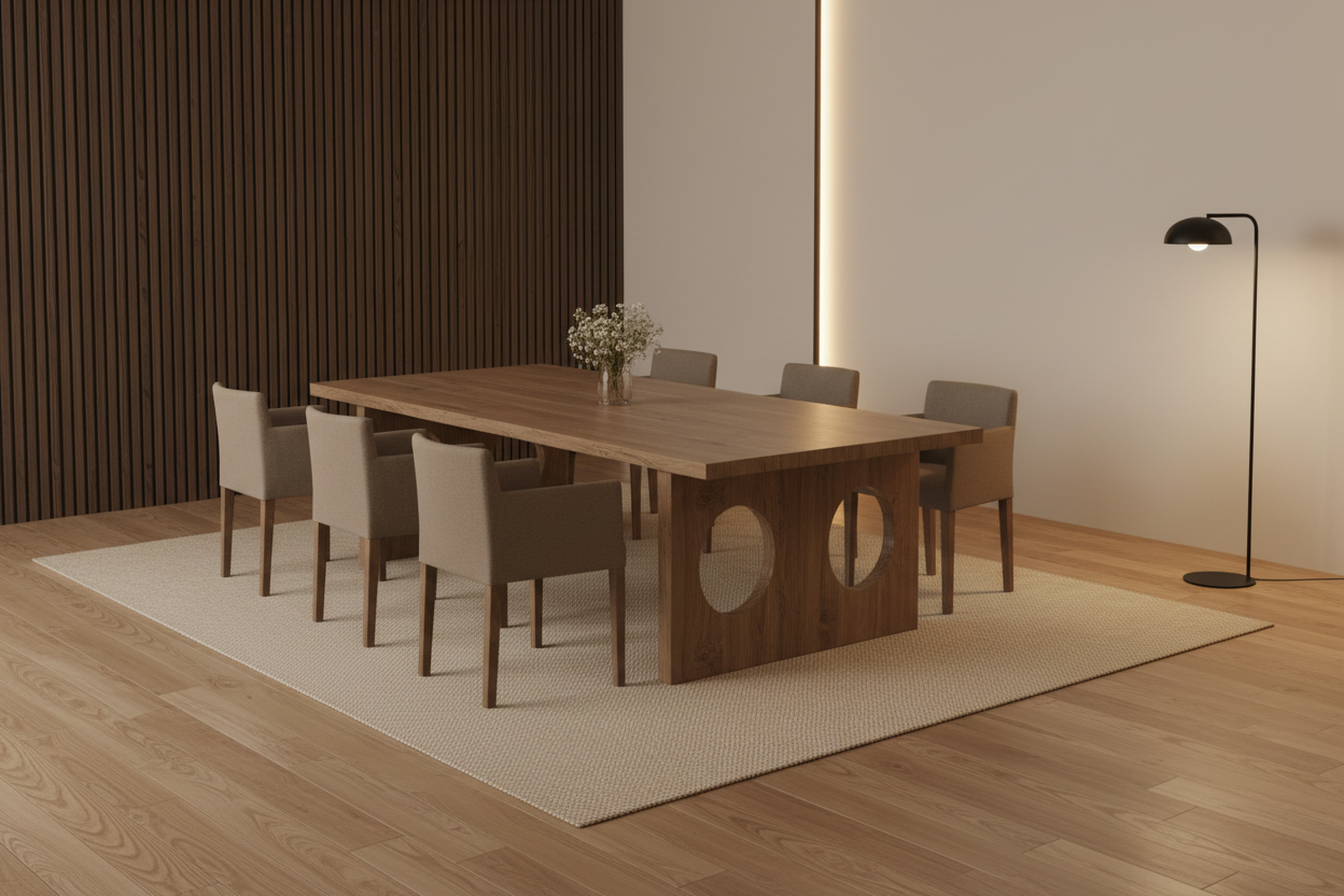 Wabi-Sabi Solid Wood Table Banner